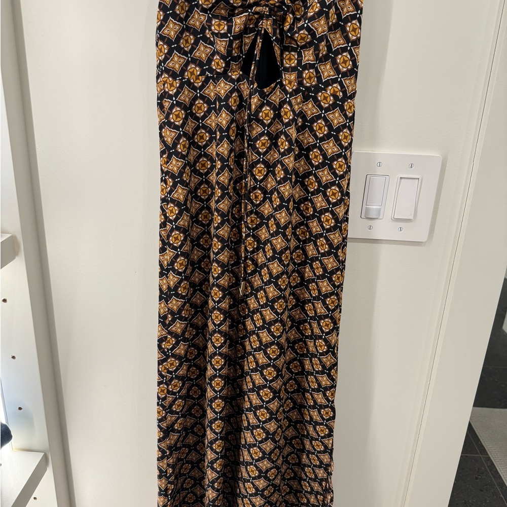 MINKPINK Black and Gold Geometric Maxi Dress